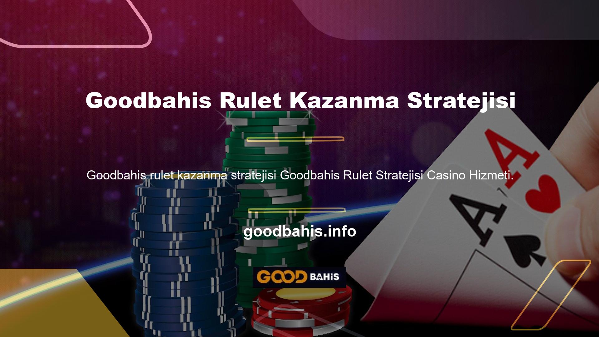 Rulet kazanmak için bir strateji geliştirebilirsiniz